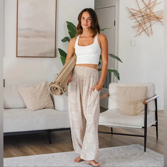 Lotus and Luna Harem Pants ~ Sahara - Picture 2 of 13